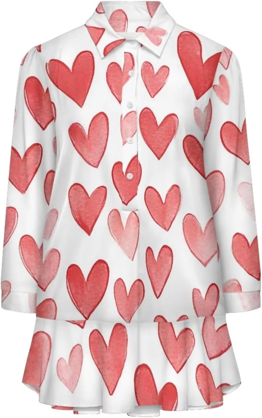 POLERO Womens Shirt Dress Printed Mini Dress with Pockets Long Sleeve Casual Short Tunic Sundress