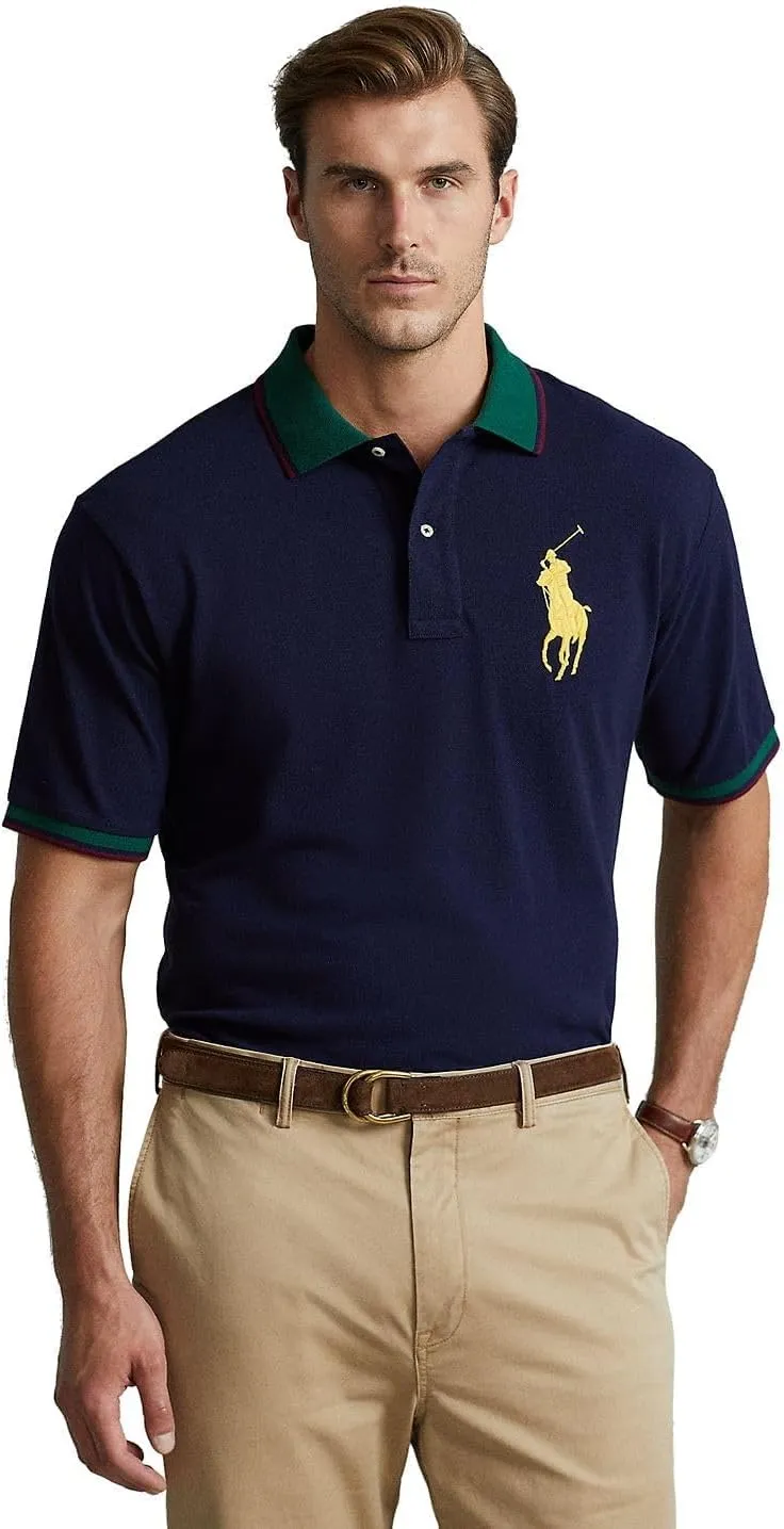 POLO RALPH LAUREN Men's Classic Fit Big Pony Mesh Polo Shirt