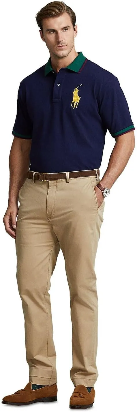 POLO RALPH LAUREN Men's Classic Fit Big Pony Mesh Polo Shirt