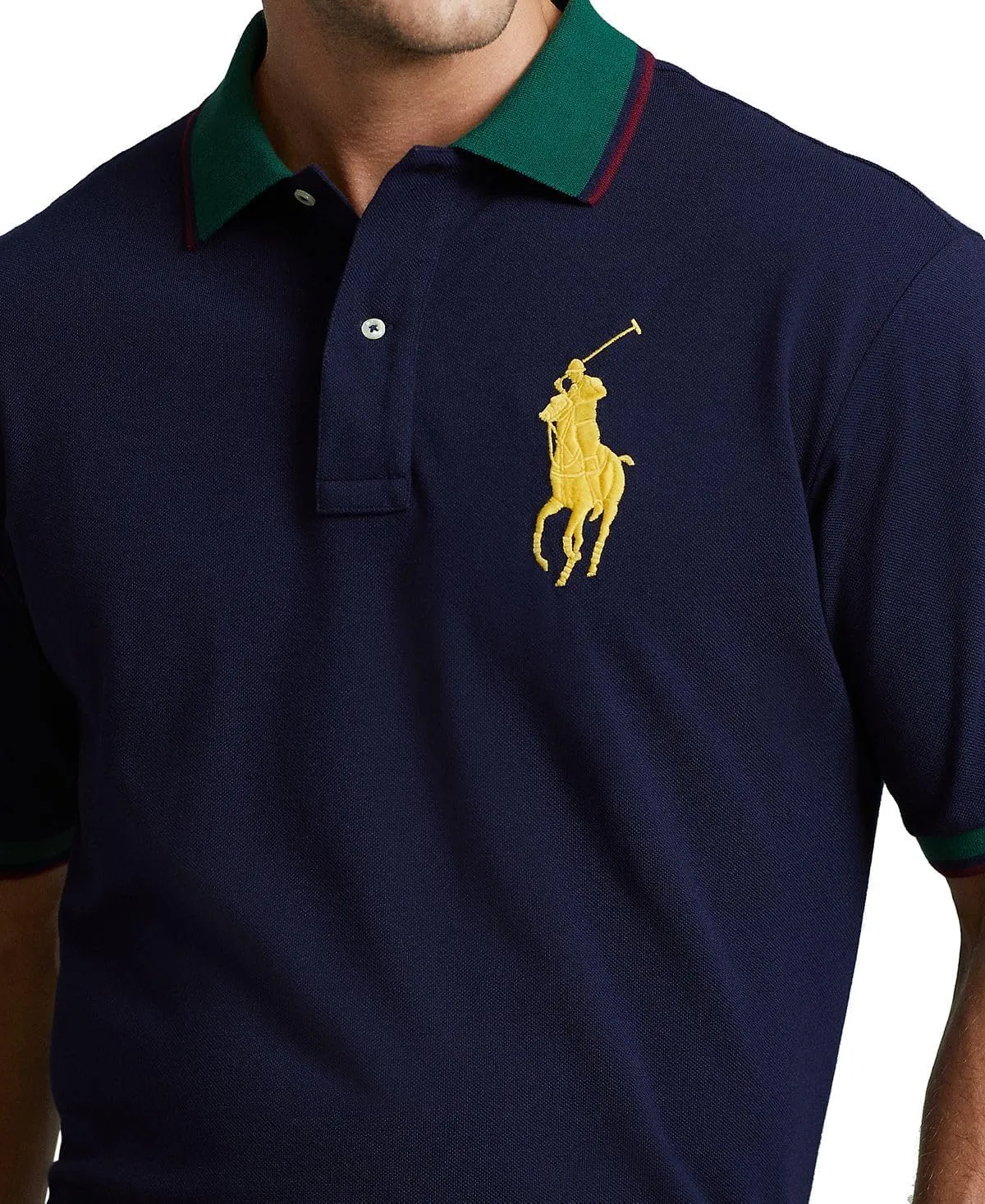 POLO RALPH LAUREN Men's Classic Fit Big Pony Mesh Polo Shirt
