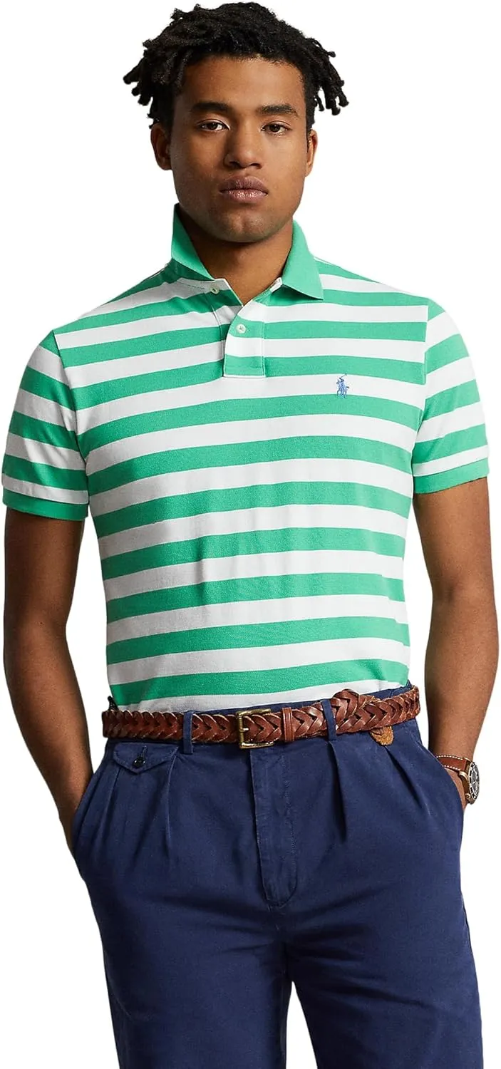 Polo Ralph Lauren Men's Classic Fit Striped Mesh Polo Shirt