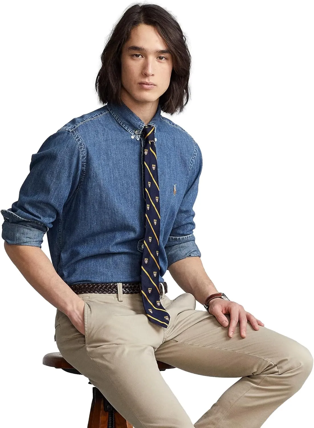 POLO RALPH LAUREN Men's Classic Oxford Long Sleeve Sport Shirt