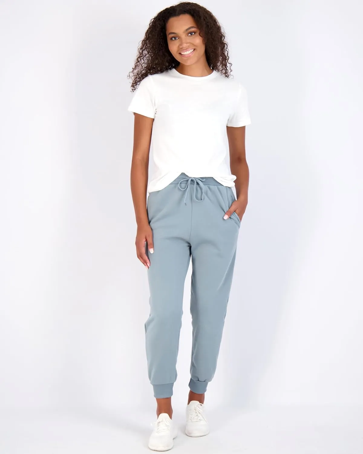 Real Essentials 3 Pack: Women's Ultra-Soft & Warm Fleece Joggers Sweatpants with Pocket (Available in Plus Size)