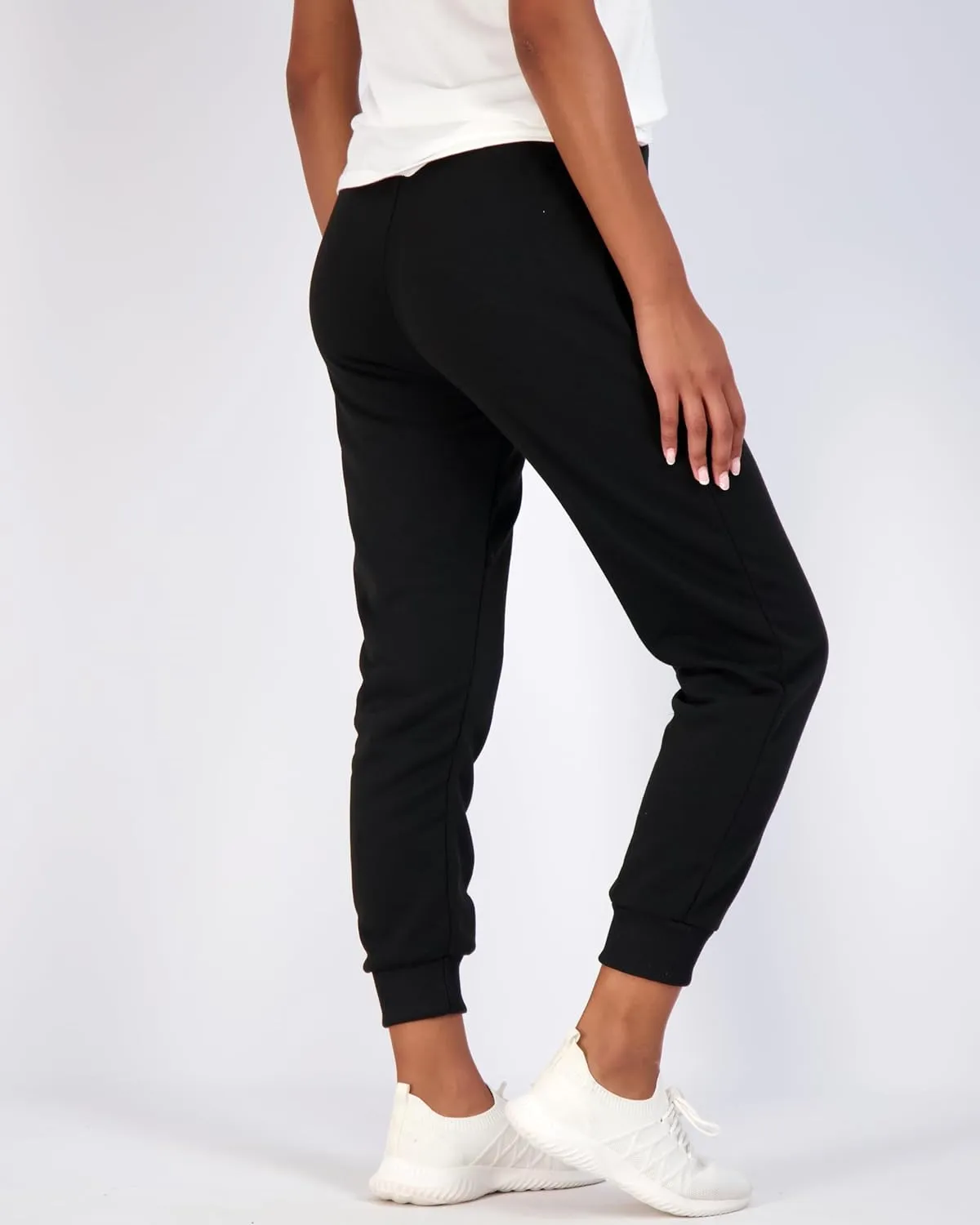 Real Essentials 3 Pack: Women's Ultra-Soft & Warm Fleece Joggers Sweatpants with Pocket (Available in Plus Size)