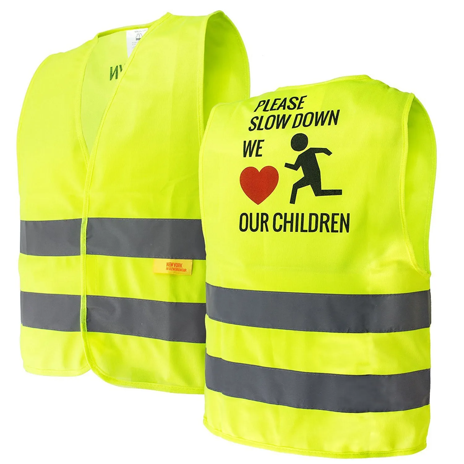 RK Safety Hi Vis Kids Safety Vest - Lime