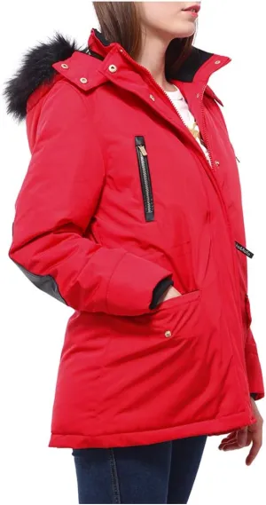 Rokka&Rolla Women's Warm Parka Jacket Winter Snow Coat with Removable Faux Fur Hood