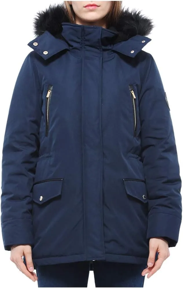 Rokka&Rolla Women's Warm Parka Jacket Winter Snow Coat with Removable Faux Fur Hood