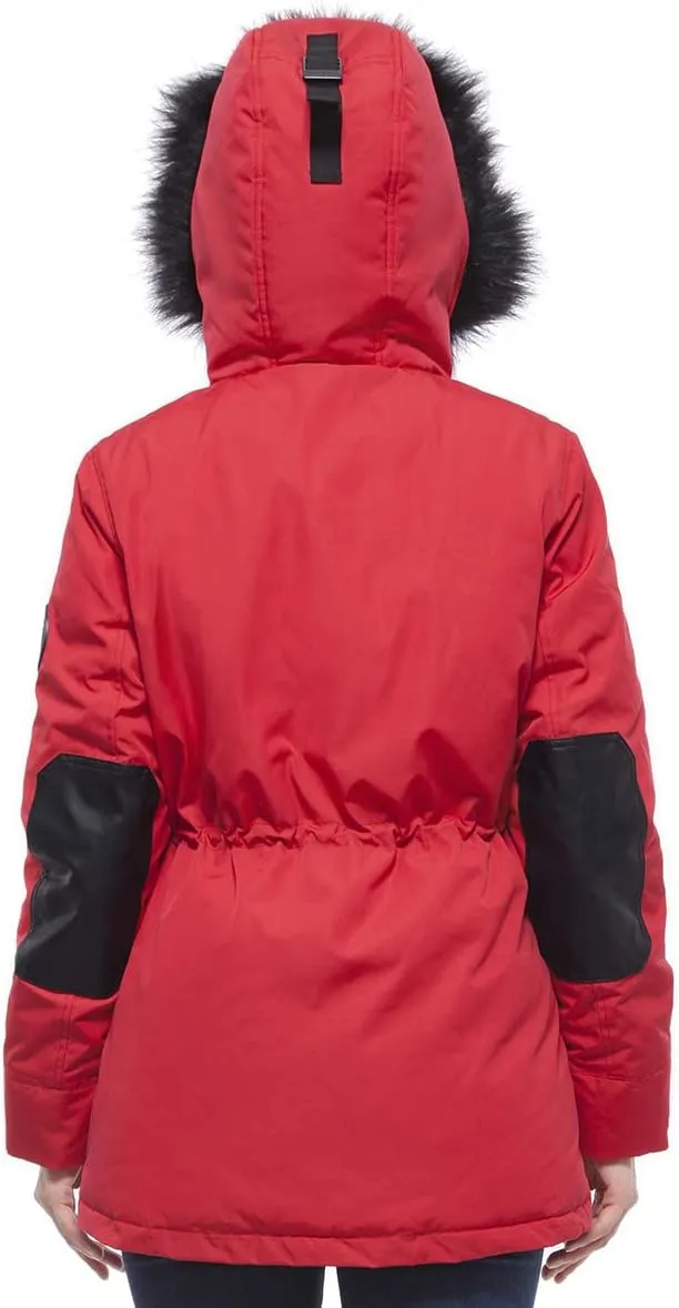 Rokka&Rolla Women's Warm Parka Jacket Winter Snow Coat with Removable Faux Fur Hood