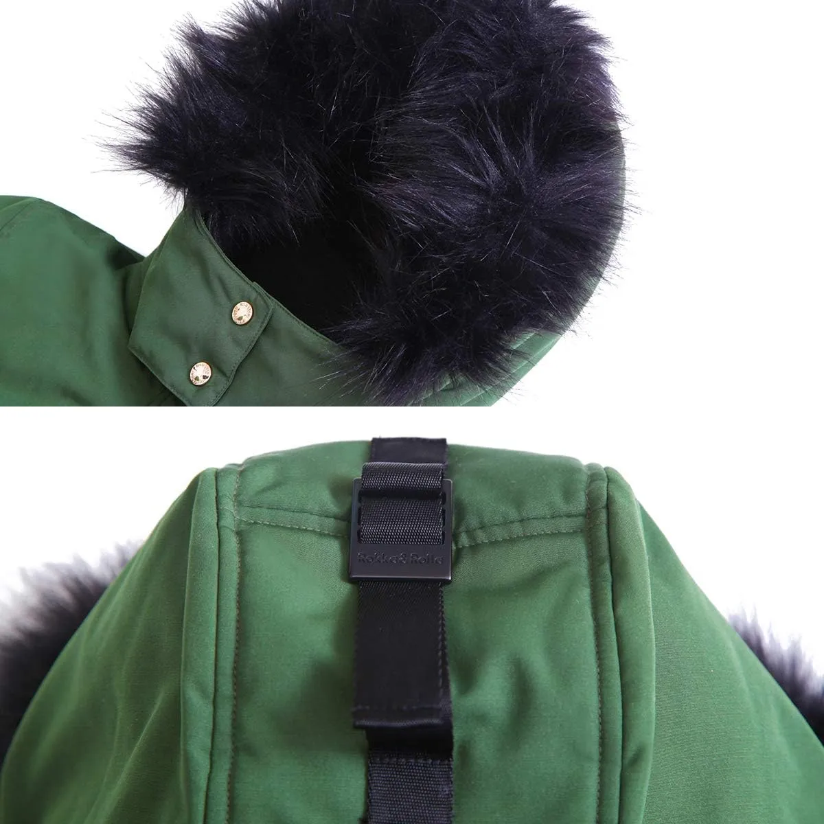 Rokka&Rolla Women's Warm Parka Jacket Winter Snow Coat with Removable Faux Fur Hood