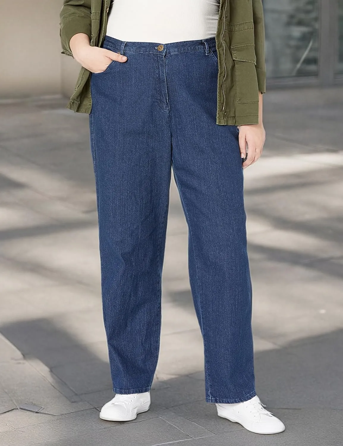 Ruby Rd. Women's Size Plus Classic Flat Front Denim Jean