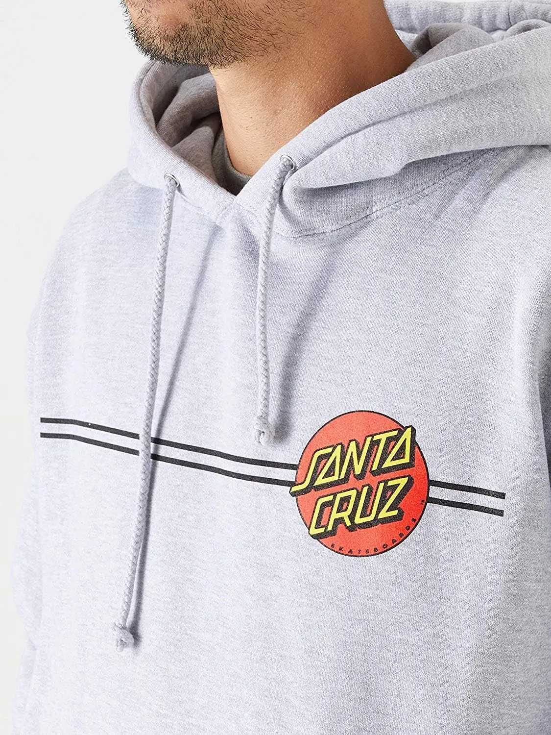SANTA CRUZ Men's Pullover Hooded Sweatshirt Classic Dot Skate Sweatshirt