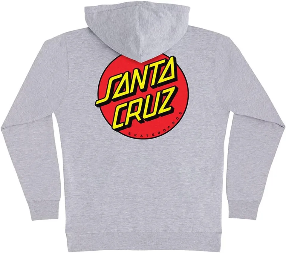 SANTA CRUZ Men's Pullover Hooded Sweatshirt Classic Dot Skate Sweatshirt