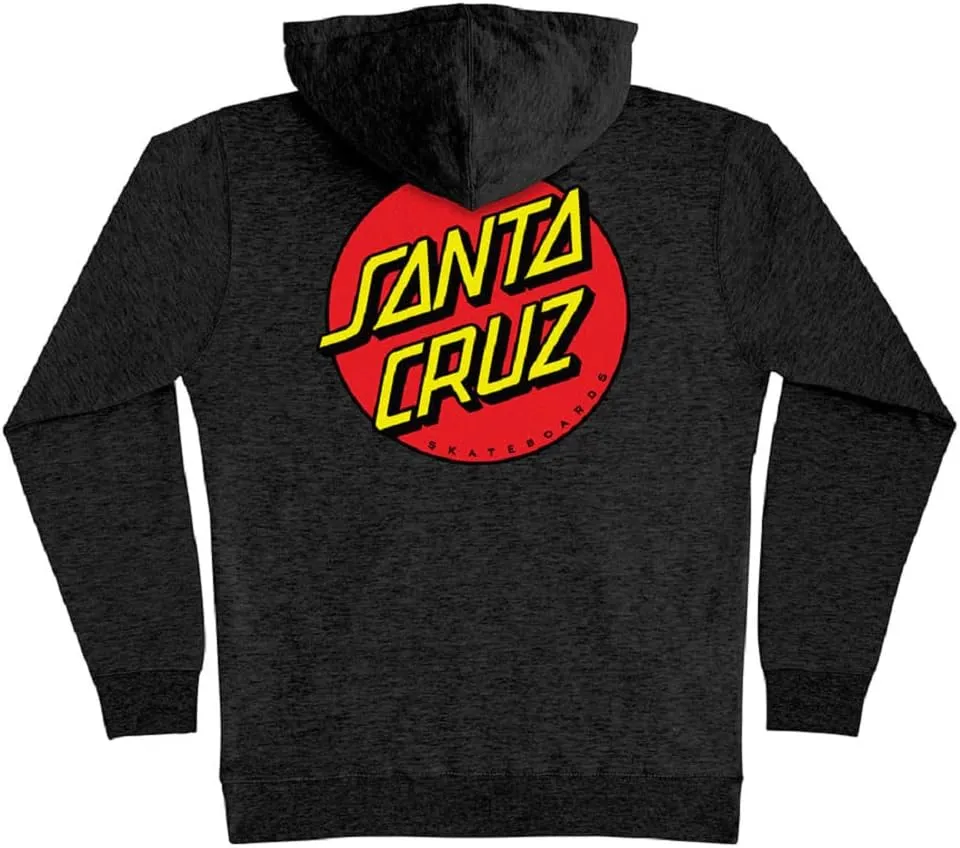 SANTA CRUZ Men's Pullover Hooded Sweatshirt Classic Dot Skate Sweatshirt