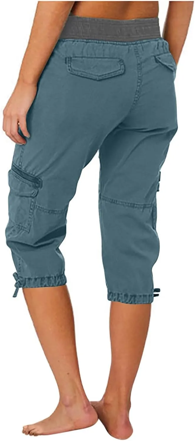 SHAOBGE Lightweight Summer Pants Women Summer Women Multi Pocket Trousers Outdoor Casual Sports Trendy Pants for
