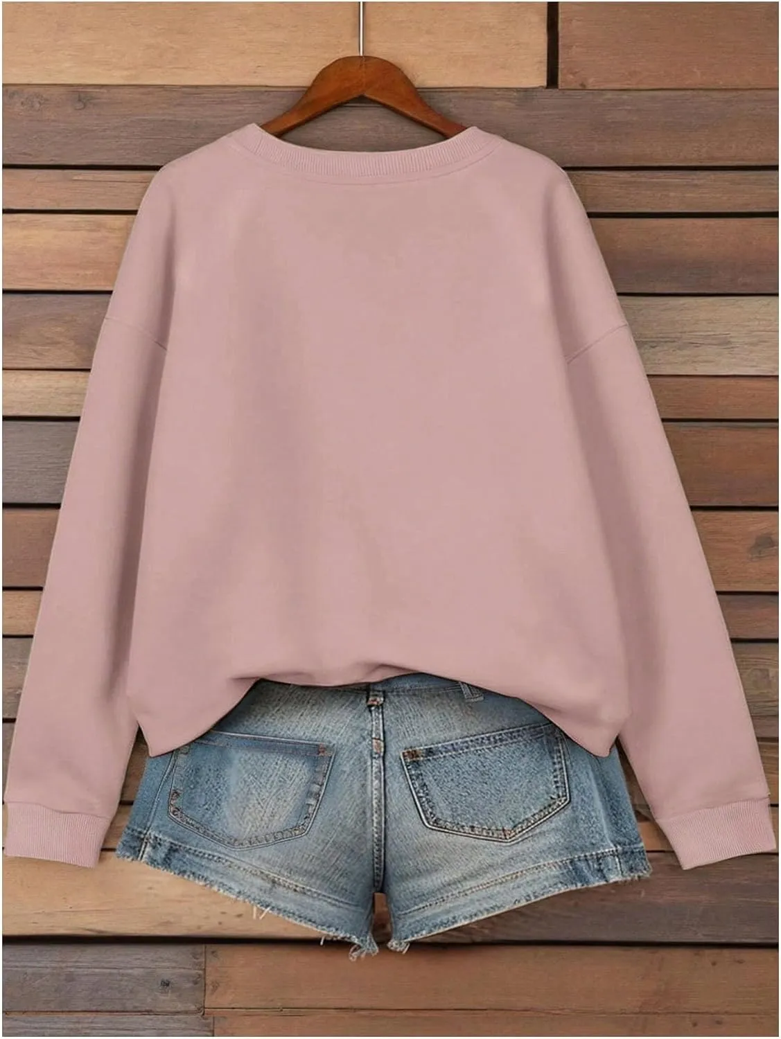 SHENHE Women's Casual Letter Graphic Print Sweatshirt Long Sleeve Crewneck Lined Warm Sweatshirt Pullover Top