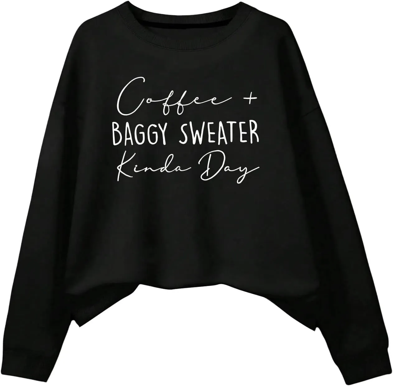 SHENHE Women's Casual Letter Graphic Print Sweatshirt Long Sleeve Crewneck Lined Warm Sweatshirt Pullover Top