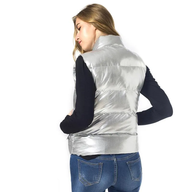 Silver Padded Gilet Jacket