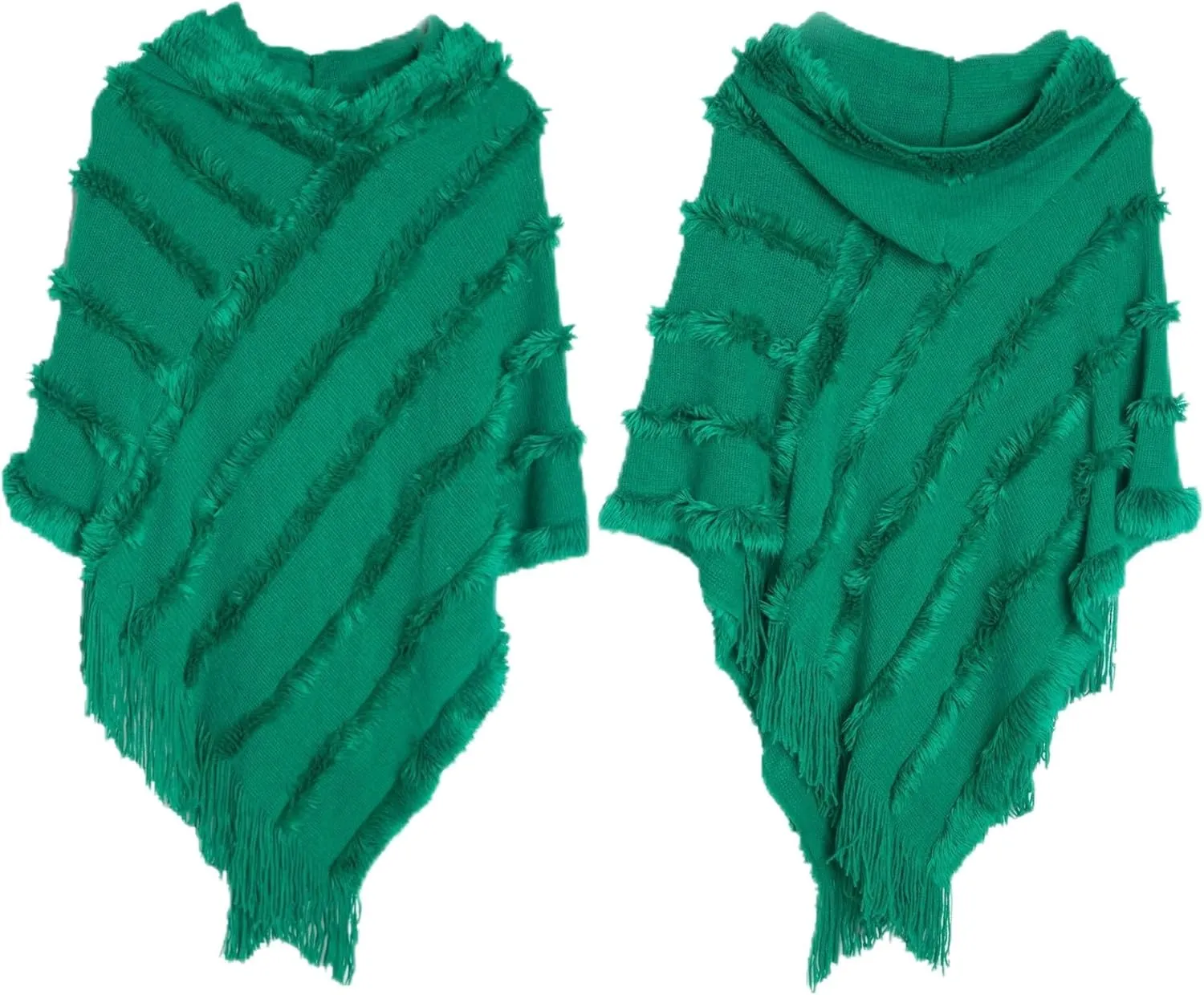 Solid color hooded sweater knitted pullover cloak autumn and winter warm shawl cloak shawl