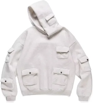 Streetwear Multi-pocket fFeece Hooded Hoodies for Men and Women oversized Pullover Sweatshirts