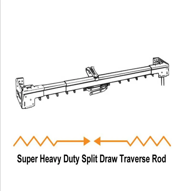 Super Heavy Duty Split Draw Traverse Rod