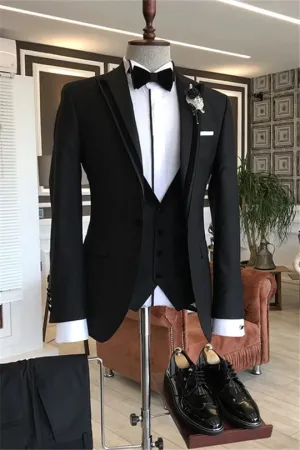 Suzhoufashion Dontavion Modern Silver Three Pieces Business Men Suits
