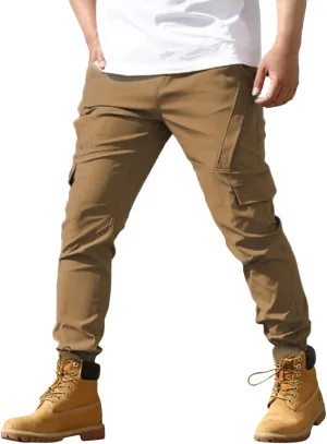 Tactical Cargo Pants for Men Active Running Pants with Multi-Pocket Lightweight Loose Trousers