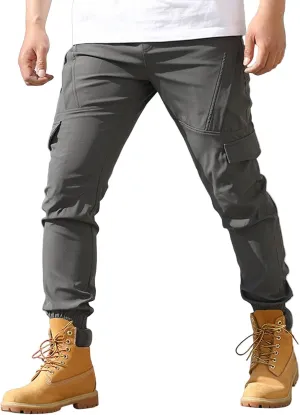 Tactical Cargo Pants for Men Active Running Pants with Multi-Pocket Lightweight Loose Trousers