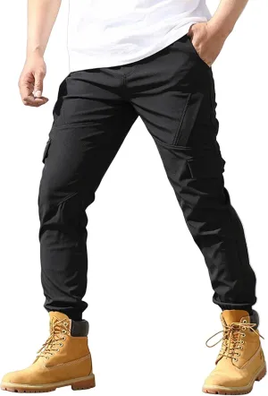 Tactical Cargo Pants for Men Active Sports Pants with Multi-Pocket Big and Tall Loose Trousers