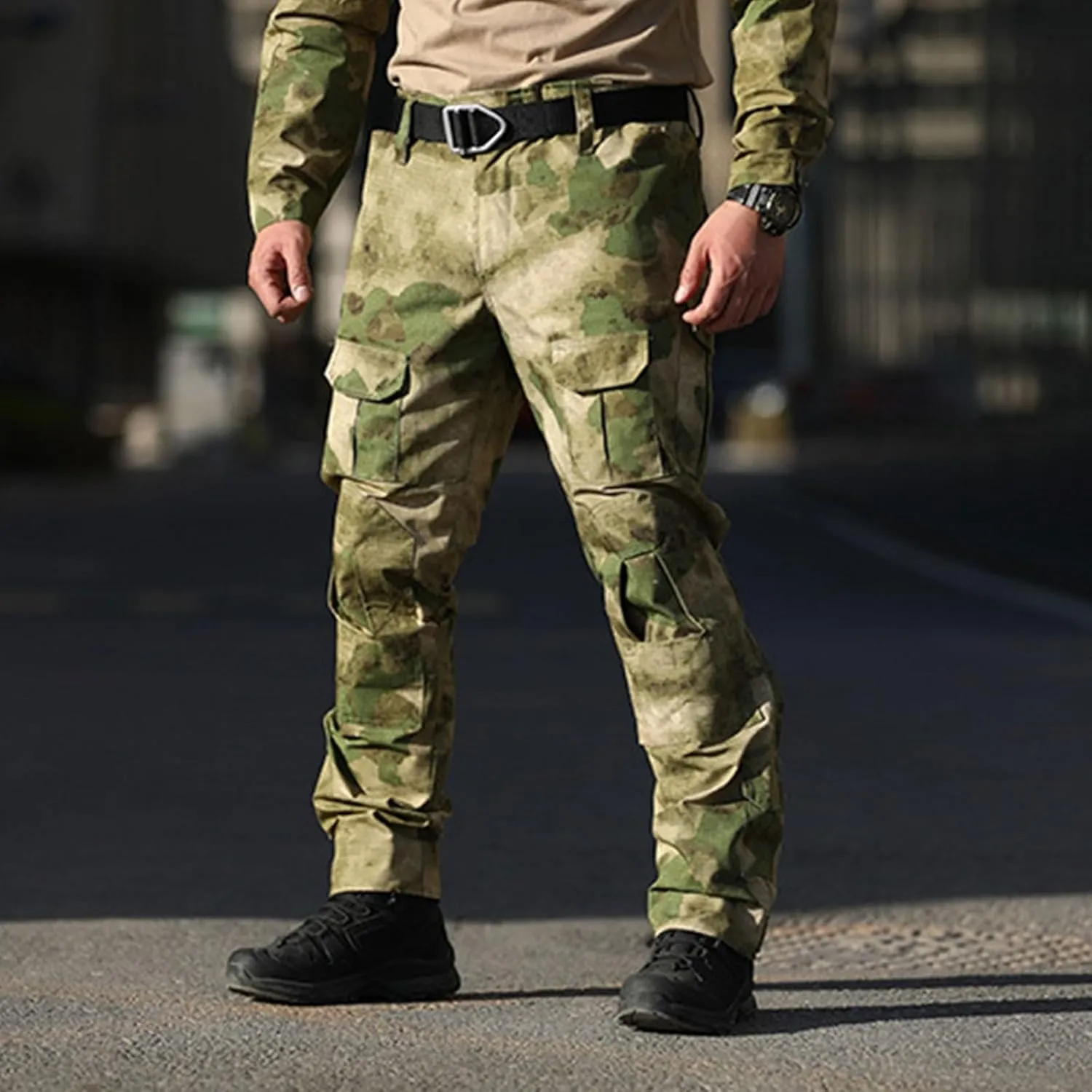 Tactical Cargo Pants for Men Lightweight Athletic Pants with Multi-Pocket Wide Baggy Trousers