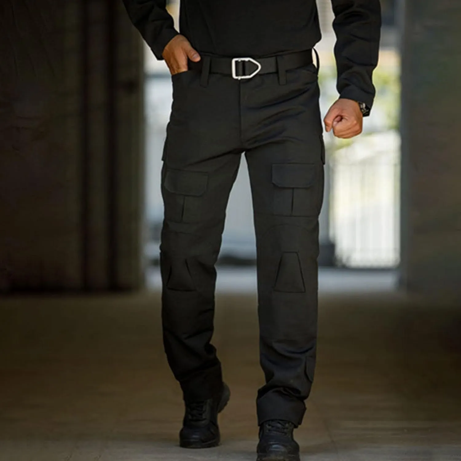 Tactical Cargo Pants for Men Lightweight Athletic Pants with Multi-Pocket Wide Baggy Trousers
