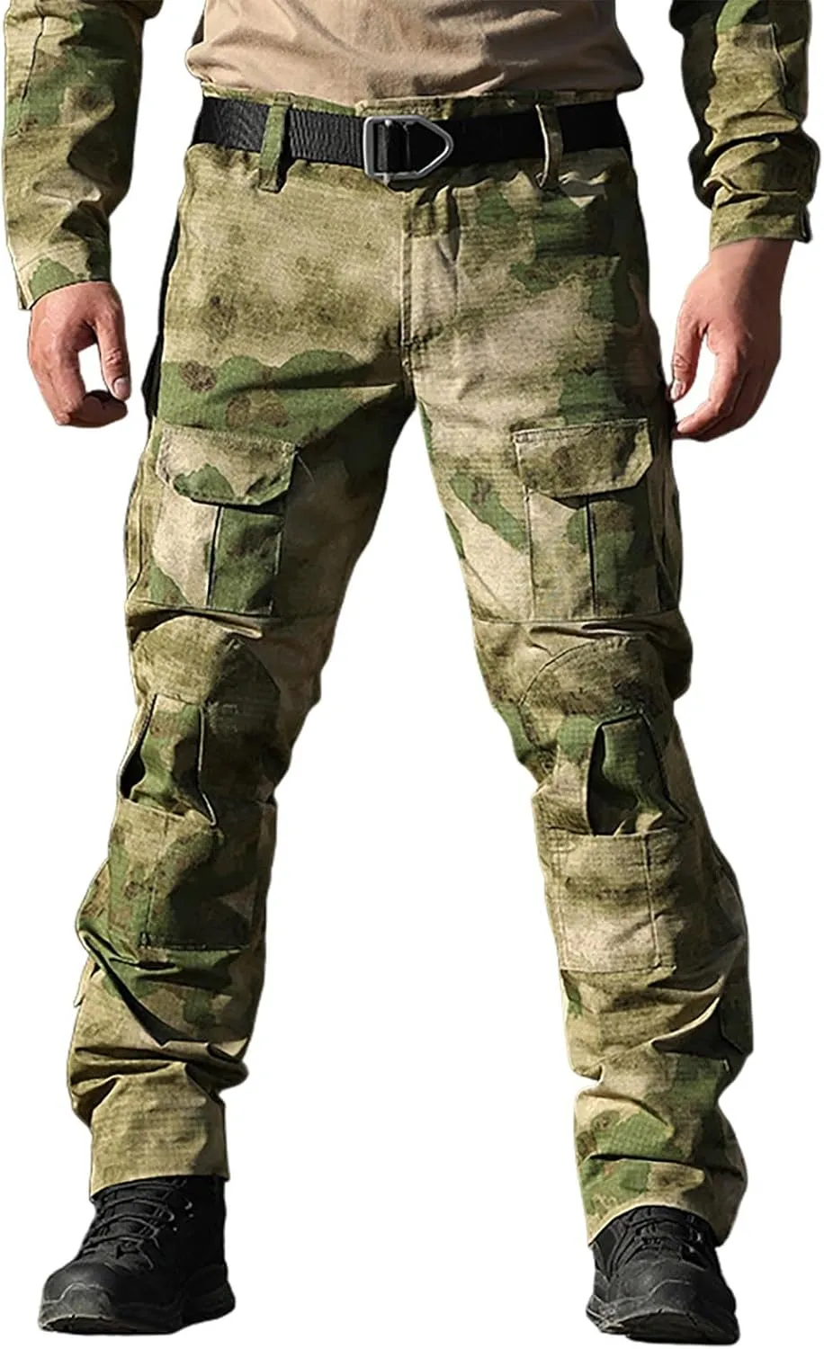 Tactical Cargo Pants for Men Lightweight Athletic Pants with Multi-Pocket Wide Baggy Trousers