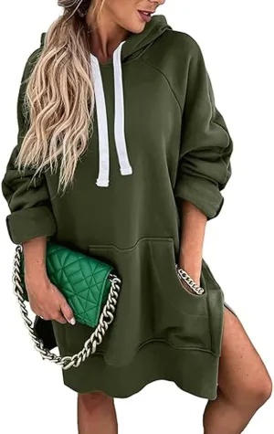 The Warmy Hoodie, The Warmy Oversized Hoodie Dress Women, Sweatshirt Dress, Women's Casual Pullover Long Sleeve