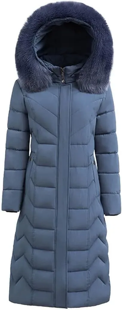 Thicken Warm Parkas Hooded Winter Jacket Women Long Cotton-Padded Middle Aged Mother Coat