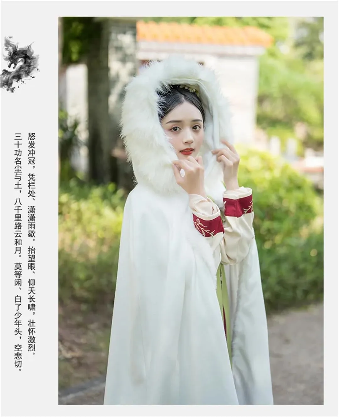 Thickened Hanfu Cloak for Women Chinese Embroidery Winter Retro Warm Jacket Ancient Costume Women's Long Cloak
