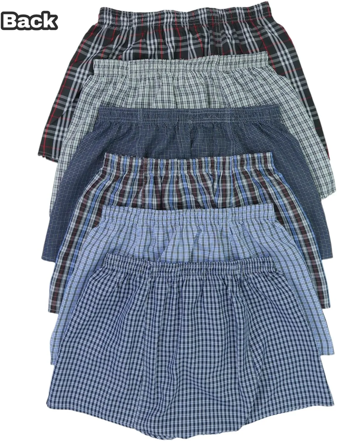 ToBeInStyle Men's Classic Multicolor Boxer Briefs in 3 or 6 Pack
