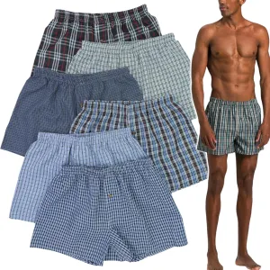 ToBeInStyle Men's Classic Multicolor Boxer Briefs in 3 or 6 Pack