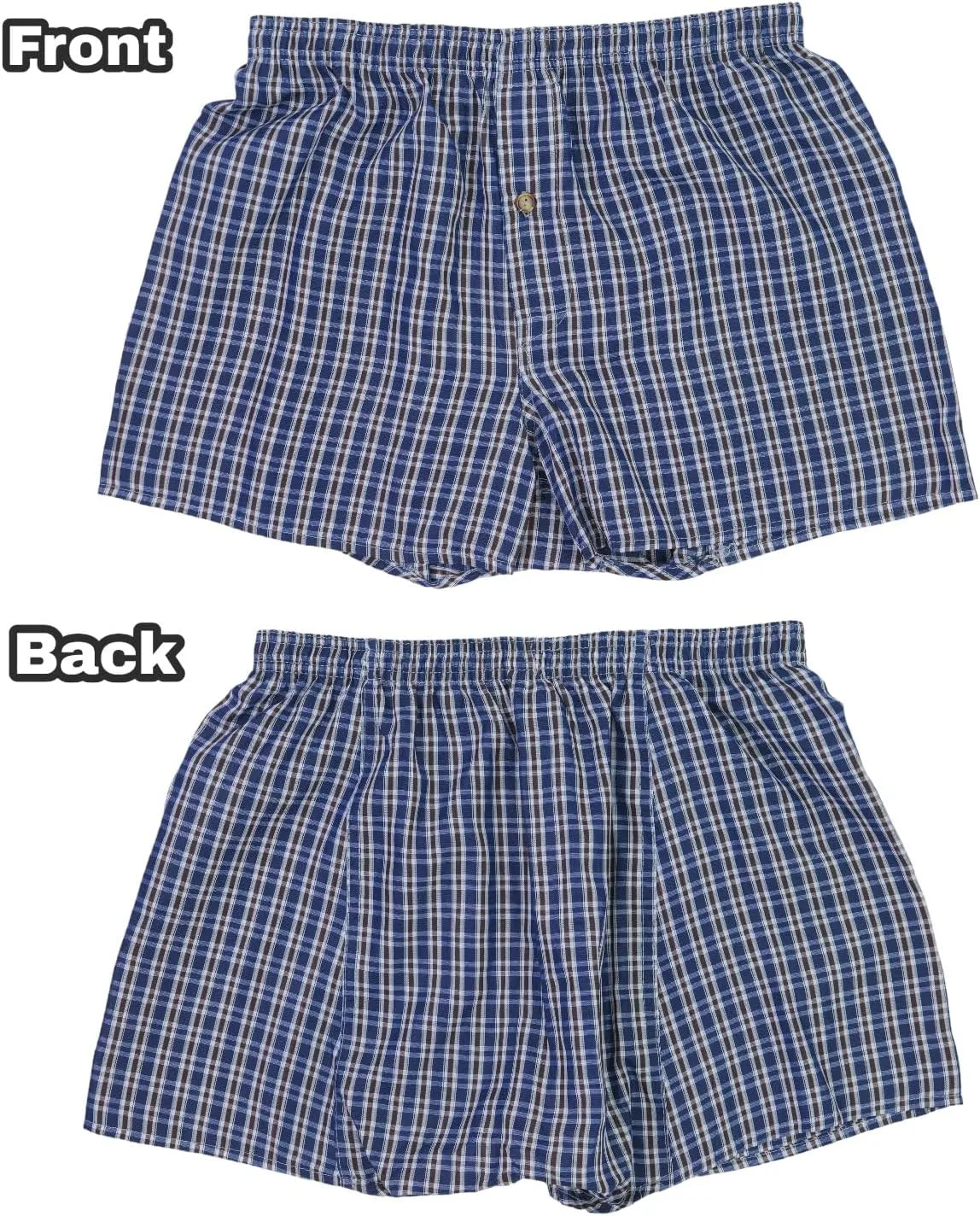 ToBeInStyle Men's Classic Multicolor Boxer Briefs in 3 or 6 Pack
