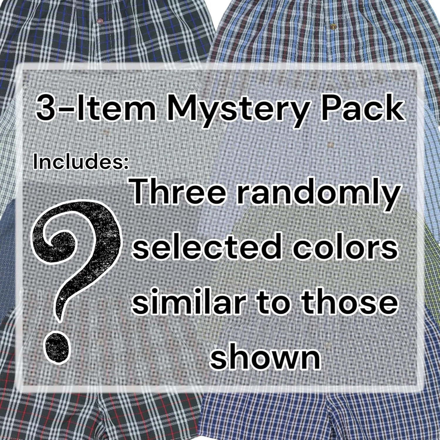 ToBeInStyle Men's Classic Multicolor Boxer Briefs in 3 or 6 Pack