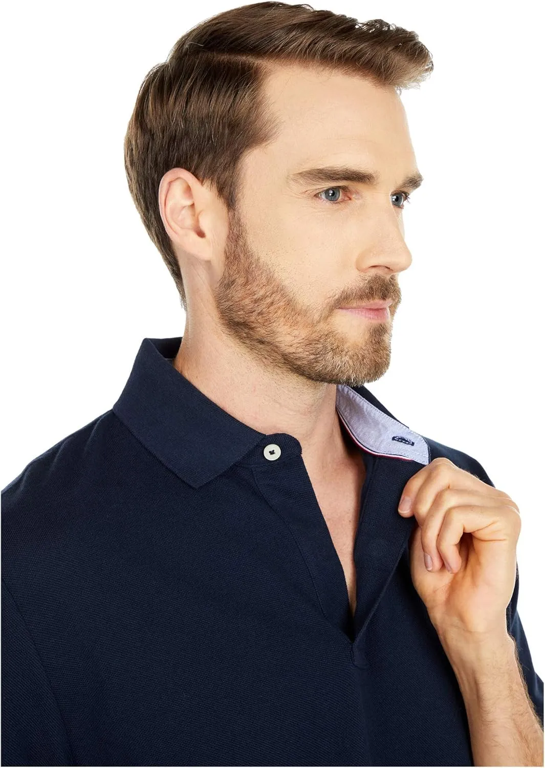 Tommy Hilfiger Men's Adaptive Polo Shirt With Magnetic Buttons in Classic Fit