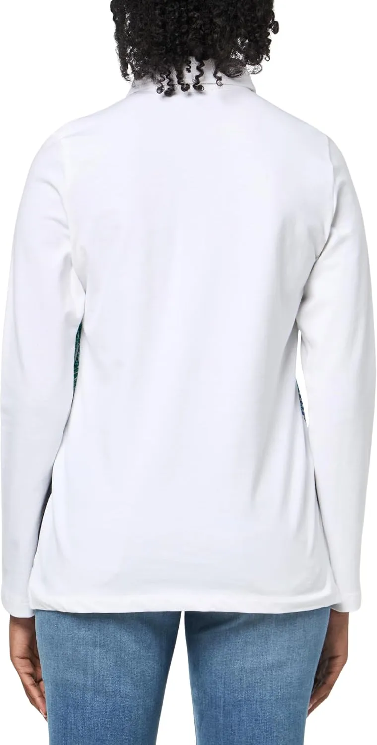 Tommy Hilfiger Women's Classic Paisley Detail Long Sleeve Polo