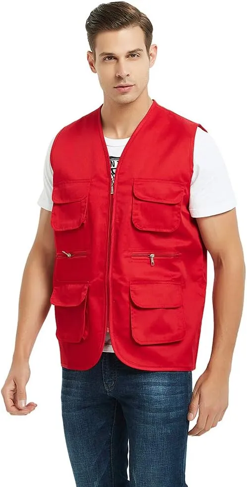 TopTie Adult Supermarket Volunteer Vest Travel Safari Multi-pocket Waistcoat