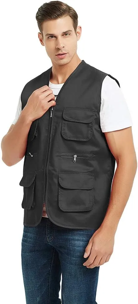 TopTie Adult Supermarket Volunteer Vest Travel Safari Multi-pocket Waistcoat
