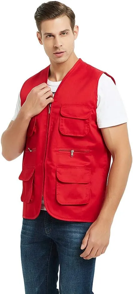 TopTie Adult Supermarket Volunteer Vest Travel Safari Multi-pocket Waistcoat