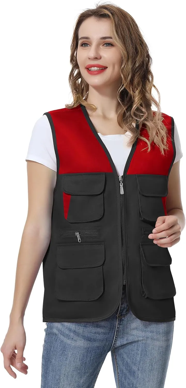 TopTie Adult Supermarket Volunteer Vest Travel Safari Multi-pocket Waistcoat