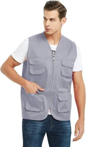 TopTie Adult Supermarket Volunteer Vest Travel Safari Multi-pocket Waistcoat