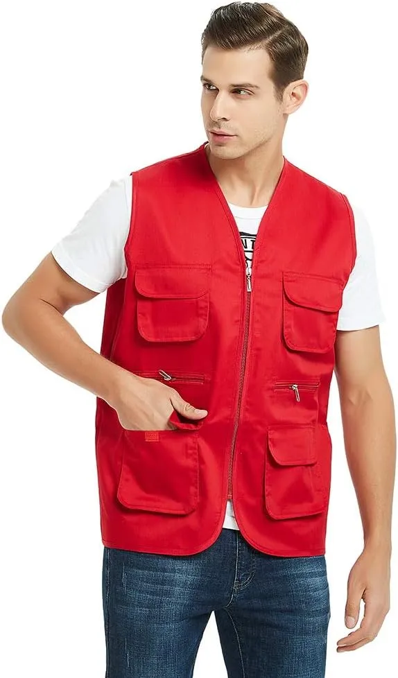 TopTie Adult Supermarket Volunteer Vest Travel Safari Multi-pocket Waistcoat