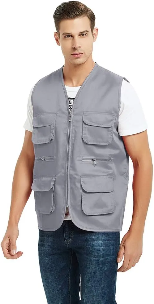 TopTie Adult Supermarket Volunteer Vest Travel Safari Multi-pocket Waistcoat