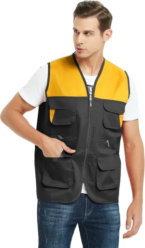 TopTie Adult Supermarket Volunteer Vest Travel Safari Multi-pocket Waistcoat