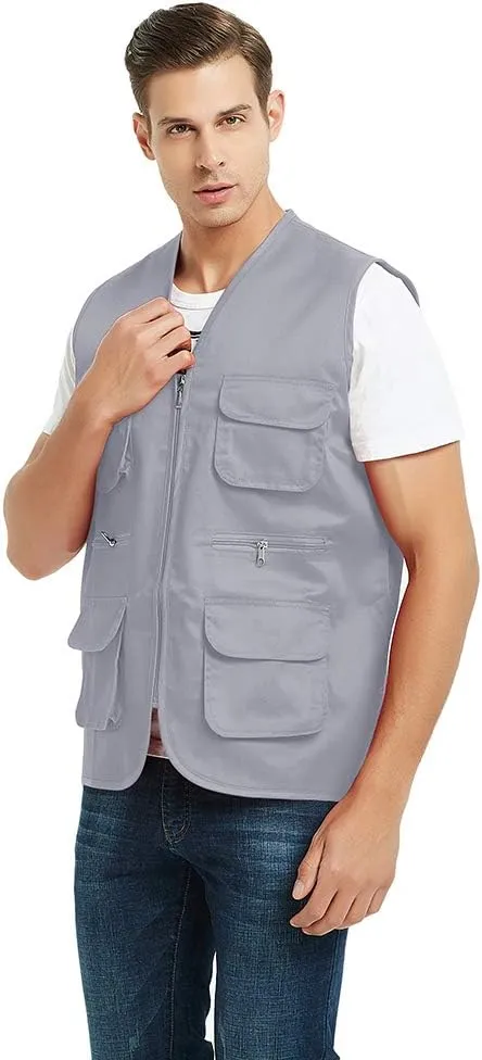TopTie Adult Supermarket Volunteer Vest Travel Safari Multi-pocket Waistcoat