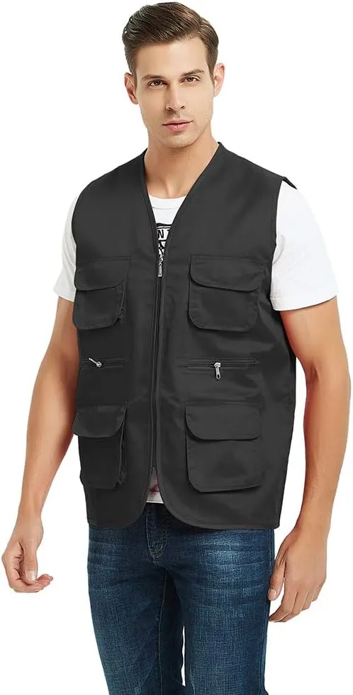 TopTie Adult Supermarket Volunteer Vest Travel Safari Multi-pocket Waistcoat